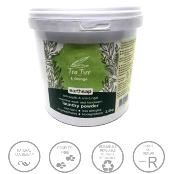 Earthsap Laundry Powder (Anti fungal) (Tea tree & Orange) (2.2kg)